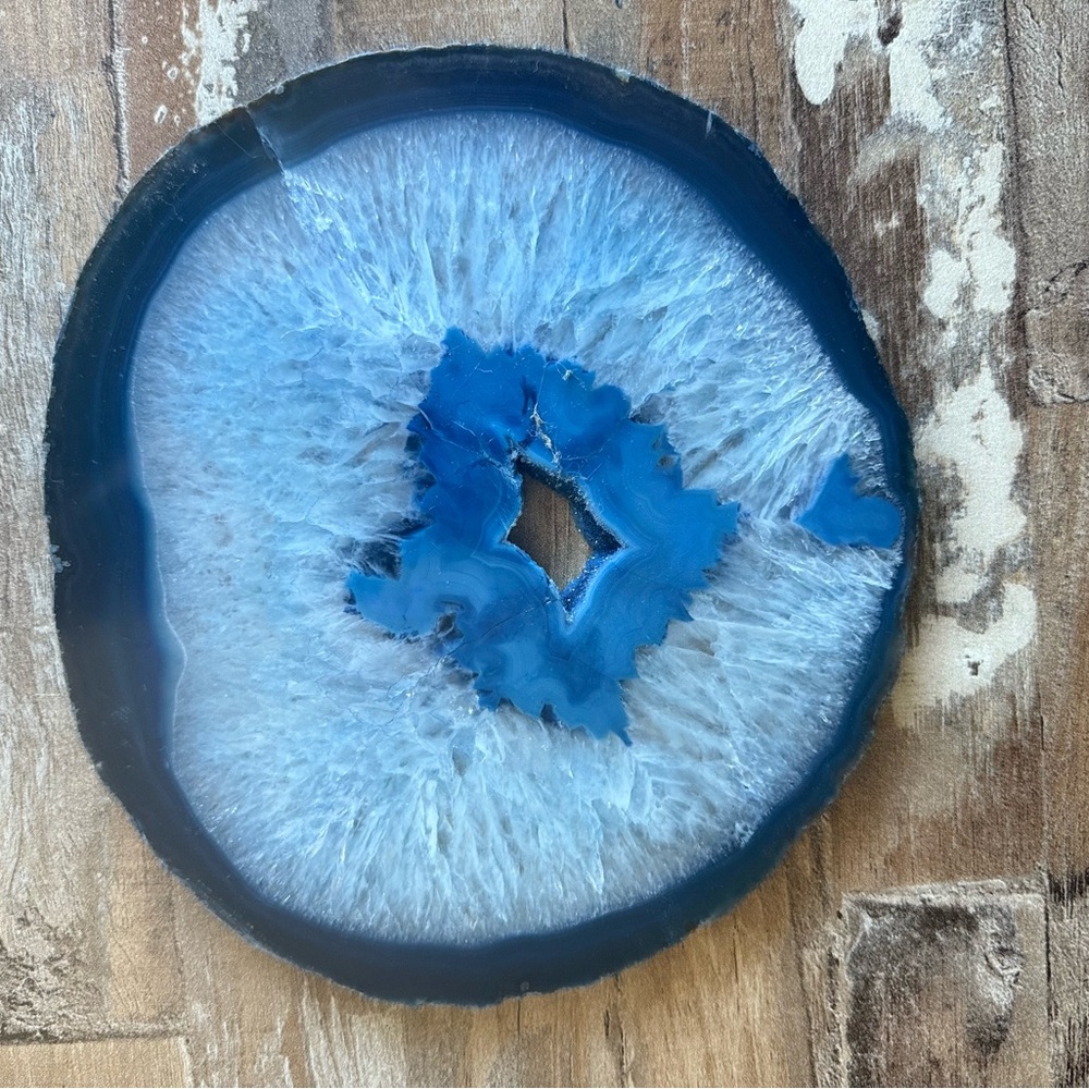 Blue Agate Slice Coaster